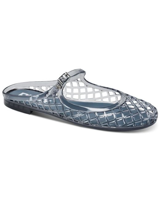 DKNY Louey Mary Jane jelly ballet flat in celadon blue