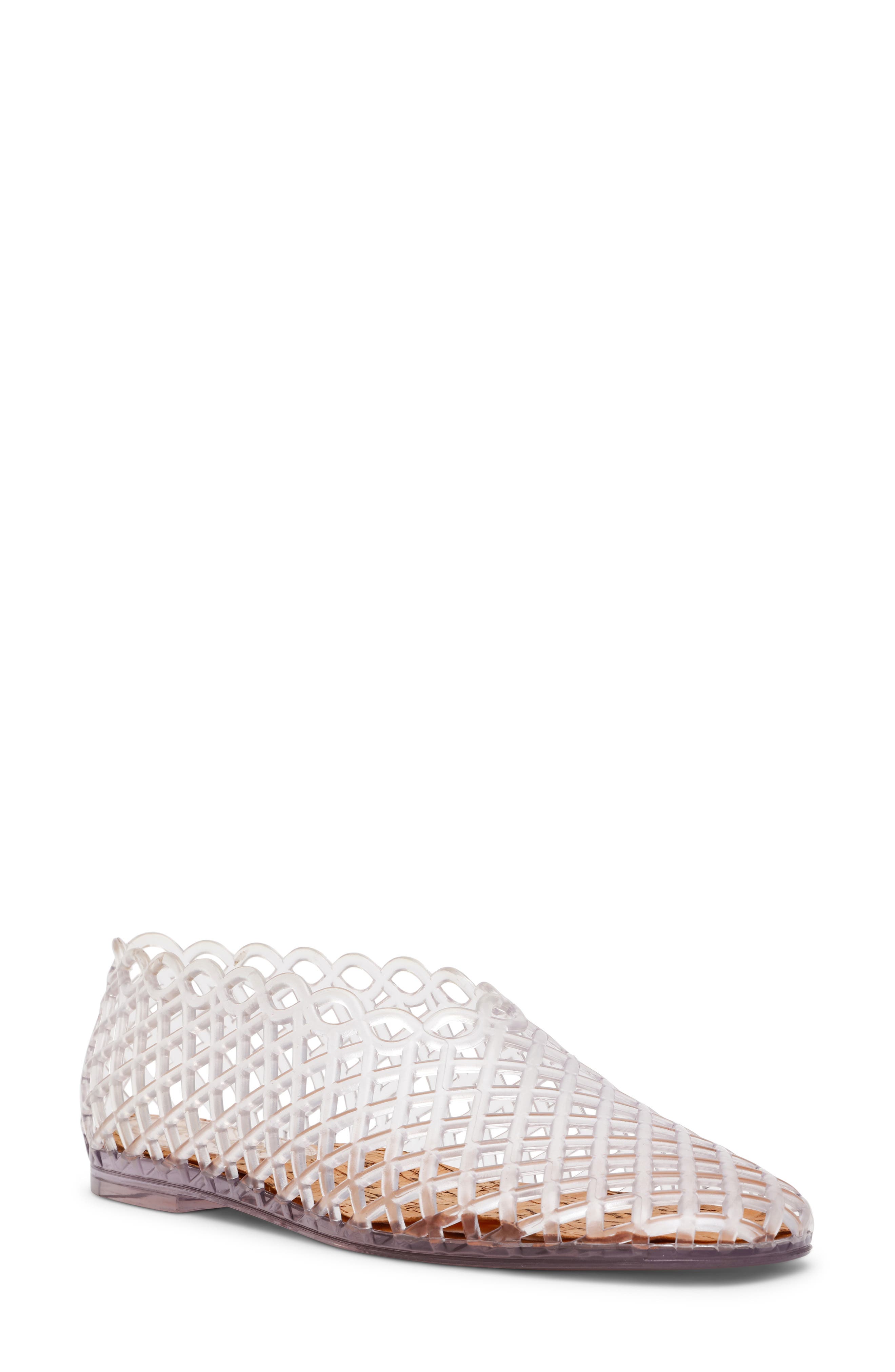 Steve Madden Grove clear jelly woven flat sandal
